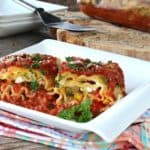 Vegetarian lasagna rolls recipe