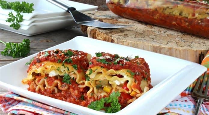 Vegetarian lasagna rolls recipe