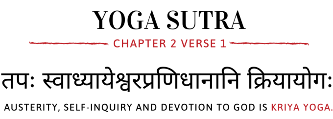Chapters of Yoga Sutras